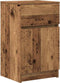 vidaXL - Nachtkastje - 39x35x65 - cm - bewerkt - hout - oud - houtkleurig