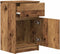 vidaXL - Nachtkastje - 39x35x65 - cm - bewerkt - hout - oud - houtkleurig