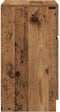 vidaXL - Nachtkastje - 39x35x65 - cm - bewerkt - hout - oud - houtkleurig