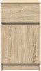 vidaXL - Nachtkastje - 39x35x65 - cm - bewerkt - hout - sonoma - eikenkleurig