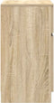 vidaXL - Nachtkastje - 39x35x65 - cm - bewerkt - hout - sonoma - eikenkleurig