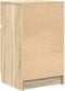 vidaXL - Nachtkastje - 39x35x65 - cm - bewerkt - hout - sonoma - eikenkleurig