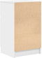 vidaXL - Nachtkastje - 39x35x65 - cm - bewerkt - hout - wit