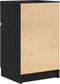 vidaXL - Nachtkastje - 39x35x65 - cm - bewerkt - hout - zwart