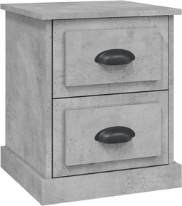 vidaXL - Nachtkastje - 39x39x47,5 - cm - bewerkt - hout - betongrijs