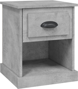 vidaXL - Nachtkastje - 39x39x47,5 - cm - bewerkt - hout - betongrijs