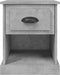 vidaXL - Nachtkastje - 39x39x47,5 - cm - bewerkt - hout - betongrijs