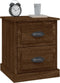 vidaXL - Nachtkastje - 39x39x47,5 - cm - bewerkt - hout - bruin - eikenkleur