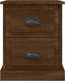 vidaXL - Nachtkastje - 39x39x47,5 - cm - bewerkt - hout - bruin - eikenkleur