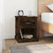 vidaXL - Nachtkastje - 39x39x47,5 - cm - bewerkt - hout - gerookt - eiken