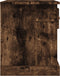 vidaXL - Nachtkastje - 39x39x47,5 - cm - bewerkt - hout - gerookt - eiken