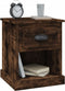 vidaXL - Nachtkastje - 39x39x47,5 - cm - bewerkt - hout - gerookt - eiken