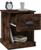 vidaXL - Nachtkastje - 39x39x47,5 - cm - bewerkt - hout - gerookt - eiken