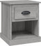 vidaXL - Nachtkastje - 39x39x47,5 - cm - bewerkt - hout - grijs - sonoma - eikenkleur