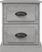 vidaXL - Nachtkastje - 39x39x47,5 - cm - bewerkt - hout - grijs - sonoma - eikenkleur