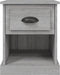 vidaXL - Nachtkastje - 39x39x47,5 - cm - bewerkt - hout - grijs - sonoma - eikenkleur