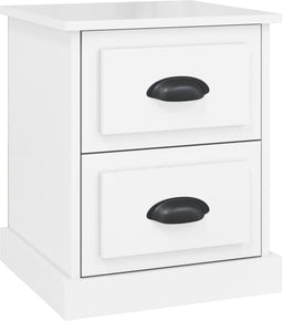 vidaXL - Nachtkastje - 39x39x47,5 - cm - bewerkt - hout - hoogglans - wit