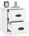 vidaXL - Nachtkastje - 39x39x47,5 - cm - bewerkt - hout - hoogglans - wit