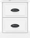 vidaXL - Nachtkastje - 39x39x47,5 - cm - bewerkt - hout - hoogglans - wit