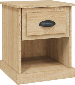 vidaXL - Nachtkastje - 39x39x47,5 - cm - bewerkt - hout - sonoma - eikenkleurig