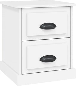 vidaXL - Nachtkastje - 39x39x47,5 - cm - bewerkt - hout - wit