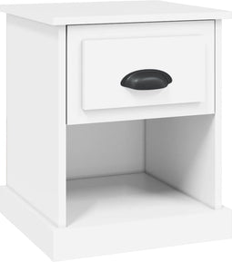 vidaXL - Nachtkastje - 39x39x47,5 - cm - bewerkt - hout - wit