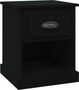 vidaXL - Nachtkastje - 39x39x47,5 - cm - bewerkt - hout - zwart