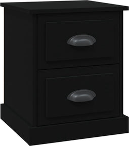 vidaXL - Nachtkastje - 39x39x47,5 - cm - bewerkt - hout - zwart