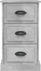 vidaXL - Nachtkastje - 39x39x67 - cm - bewerkt - hout - betongrijs
