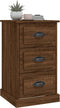 vidaXL - Nachtkastje - 39x39x67 - cm - bewerkt - hout - bruin - eikenkleur