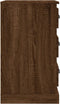 vidaXL - Nachtkastje - 39x39x67 - cm - bewerkt - hout - bruin - eikenkleur