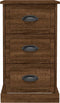 vidaXL - Nachtkastje - 39x39x67 - cm - bewerkt - hout - bruin - eikenkleur