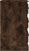 vidaXL - Nachtkastje - 39x39x67 - cm - bewerkt - hout - gerookt - eikenkleurig