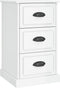 vidaXL - Nachtkastje - 39x39x67 - cm - bewerkt - hout - hoogglans - wit