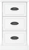vidaXL - Nachtkastje - 39x39x67 - cm - bewerkt - hout - hoogglans - wit