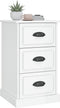 vidaXL - Nachtkastje - 39x39x67 - cm - bewerkt - hout - hoogglans - wit