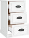 vidaXL - Nachtkastje - 39x39x67 - cm - bewerkt - hout - hoogglans - wit