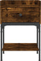 vidaXL - Nachtkastje - 40,5x31x60 - cm - bewerkt - hout - gerookt - eikenkleurig