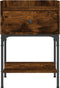 vidaXL - Nachtkastje - 40,5x31x60 - cm - bewerkt - hout - gerookt - eikenkleurig