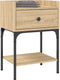 vidaXL - Nachtkastje - 40,5x31x60 - cm - bewerkt - hout - sonoma - eikenkleurig