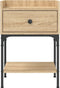 vidaXL - Nachtkastje - 40,5x31x60 - cm - bewerkt - hout - sonoma - eikenkleurig