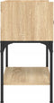 vidaXL - Nachtkastje - 40,5x31x60 - cm - bewerkt - hout - sonoma - eikenkleurig