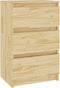 vidaXL - Nachtkastje - 40x29,5x64 - cm - massief - grenenhout