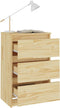 vidaXL - Nachtkastje - 40x29,5x64 - cm - massief - grenenhout