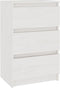 vidaXL - Nachtkastje - 40x29,5x64 - cm - massief - grenenhout - wit