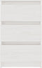 vidaXL - Nachtkastje - 40x29,5x64 - cm - massief - grenenhout - wit