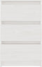 vidaXL - Nachtkastje - 40x29,5x64 - cm - massief - grenenhout - wit