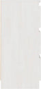vidaXL - Nachtkastje - 40x29,5x64 - cm - massief - grenenhout - wit