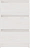 vidaXL - Nachtkastje - 40x29,5x64 - cm - massief - grenenhout - wit