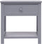 vidaXL - Nachtkastje - 40x29x42 - cm - paulowniahout - grijs